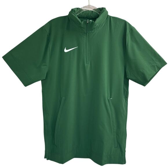 NWT Nike Woven Coaches Jacket Short Sleeve Green White Mens Size S (DV6755-341) - Picture 1 of 6